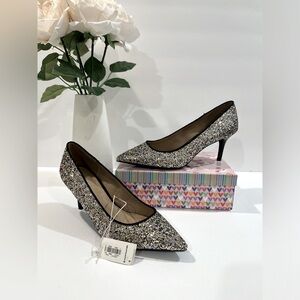 Old Navy Silver Black Heels